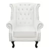 Armchair Chesterfield-type, Polina,  PU White 83x75x107 cm