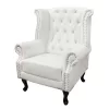 Armchair Chesterfield-type, Polina,  PU White 83x75x107 cm