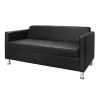 Sofa 3 seater Cubo PU Black  173χ71χ73cm.