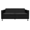 Sofa 3 seater Cubo PU Black  173χ71χ73cm.