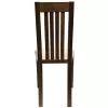 Chair Wooden solid dark walnut color and cream fabric  45x52x96,5Υ cm