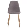 Dining chair Leonardo  with metallic legs and brown fabric 44x55x85Υ cm