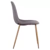 Dining chair Leonardo  with metallic legs and brown fabric 44x55x85Υ cm