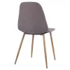 Dining chair Leonardo  with metallic legs and brown fabric 44x55x85Υ cm