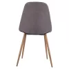 Dining chair Leonardo  with metallic legs and brown fabric 44x55x85Υ cm