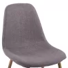 Dining chair Leonardo  with metallic legs and brown fabric 44x55x85Υ cm