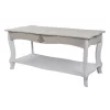 Coffee Table Melody  white/grey patina 110Χ53Χ46