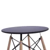 DINING TABLE ROUND MINIMAL  MDF IN BLACK COLOR-BEECH WOOD LEGS IN NATURAL COLOR Φ60Χ72Hcm.