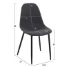 Dining chair Leonardo  with metallic legs and dark grey fabric 43,5x59x84 cm.