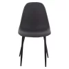 Dining chair Leonardo  with metallic legs and dark grey fabric 43,5x59x84 cm.