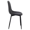 Dining chair Leonardo  with metallic legs and dark grey fabric 43,5x59x84 cm.