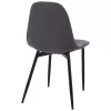 Dining chair Leonardo  with metallic legs and dark grey fabric 43,5x59x84 cm.