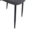 Dining chair Leonardo  with metallic legs and dark grey fabric 43,5x59x84 cm.