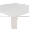 Dining Table Metallic in milk white matte color  80X80X76