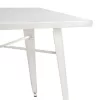 Dining Table Metallic in milk white matte color  80X80X76