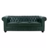 Sofa 3 Seater T. Chesterfield  PU Cypress Green 208x90x73 cm.