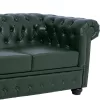 Sofa 3 Seater T. Chesterfield  PU Cypress Green 208x90x73 cm.