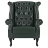 Armchair Chesterfield-type Polina,  Cypress Green PU 83x79x104 cm