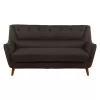 Sofa 3 Seater Curtis  Brown Fabric with cherry leg