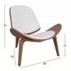 Armchair Superior P.,  Natural color,white cushions PU 89x83x76 cm