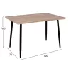 Dining Table PALOMA  120x70x76,5-sonoma, black legs