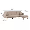 Corner Sofa Bed Left/Right  Light Beige