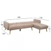 Corner Sofa Bed Left/Right  Light Beige