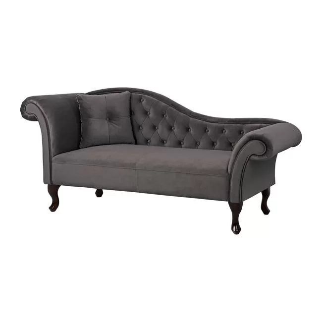 ΑΝΑΚΛΙΝΔΡΟ T.CHESTERFIELD ΓΚΡΙ ΒΕΛΟΥΔΟ NIOVI  ΑΡ.ΜΠΡΑΤΣO 189x61x84Yεκ.