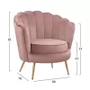 ARMCHAIR, DUSTY PINK VELVET, GOLDEN BASE 80x78x85Y cm.