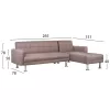 Mutli Corner Sofa Beige Sofa Bed Holden  Recersible 265x151x78cm