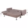 Mutli Corner Sofa Beige Sofa Bed Holden  Recersible 265x151x78cm