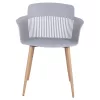 Polypropylene Armchair Nena  Grey with Metallic Legs 61x52x80cm