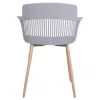 Polypropylene Armchair Nena  Grey with Metallic Legs 61x52x80cm