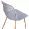 Polypropylene Chair Giosseta  Grey with Metallic Legs 46x51x84cm