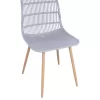 Polypropylene Chair Giosseta  Grey with Metallic Legs 46x51x84cm