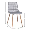 Polypropylene Chair Giosseta  Grey with Metallic Legs 46x51x84cm