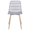 Polypropylene Chair Giosseta  Grey with Metallic Legs 46x51x84cm