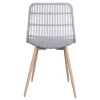 Polypropylene Chair Giosseta  Grey with Metallic Legs 46x51x84cm