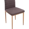 Metallic chair Lady  Brown fabric with metallic frame K/D 40x48x95 cm