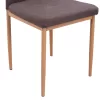 Metallic chair Lady  Brown fabric with metallic frame K/D 40x48x95 cm