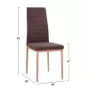 Metallic chair Lady  Brown fabric with metallic frame K/D 40x48x95 cm