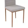 Metallic Chair Lady  Beige Fabric with metallic frame K/D 40x48x95 cm