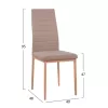 Metallic Chair Lady  Beige Fabric with metallic frame K/D 40x48x95 cm