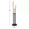 COAT HANGER TRIPLE-PILLAR WYATT  BEECH WOOD-BLACK METAL AND MARBLE BASE Φ37X173Hcm.