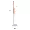 Metallic coat hanger Wyatt beech wood and white Diameter 37x173cm