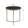 Round Table Francesco  with glass surface and metallic frame