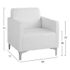 Armchair Nellie  white PU, 64x71x71cm