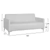 Sofa 3 seater Nellie  with white PU 163x71x71cm