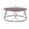 Coffee Table ZENA with MDF top and metallic black frame Φ90x40Ηcm.ΗΜ8690