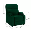 Armchair cypress green velvet relax, recline mechanism  80x92x102cm